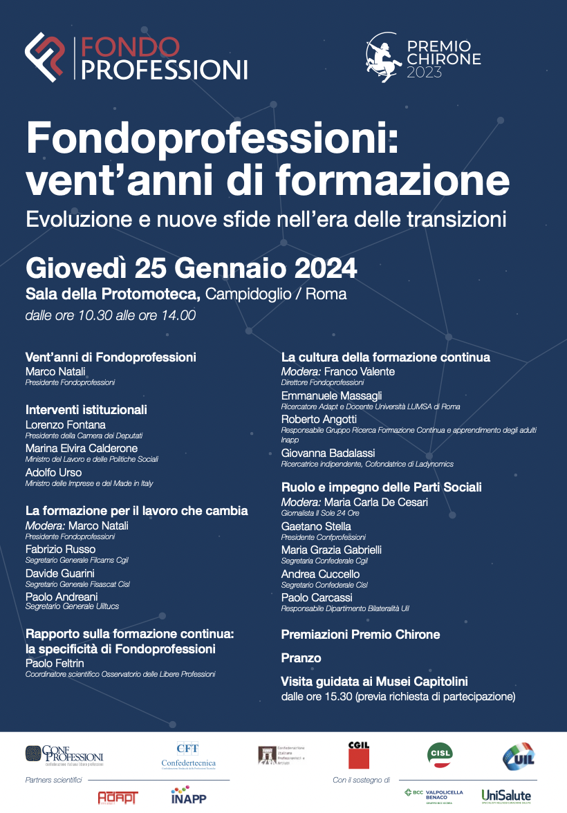 Fondoprofessioni: vent’anni di formazione. Evoluzione e nuove sfide nell’era delle transizioni